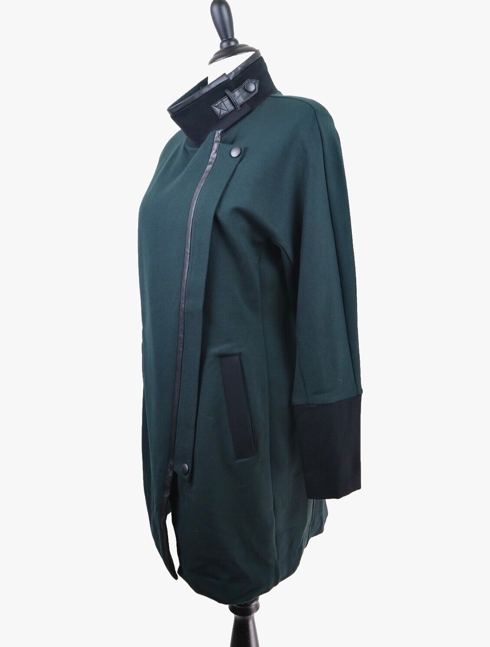 Cabi Size L Renaissance Jacket Asymmetrical Zip Deep Forest Green 3725
